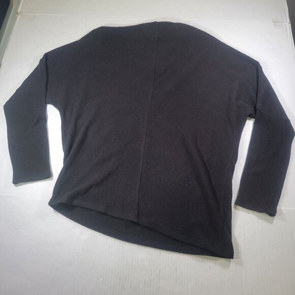 ASTR The Label Women Asymmetrical Black Long Sleeve Sweater Top Size L - Picture 6 of 6